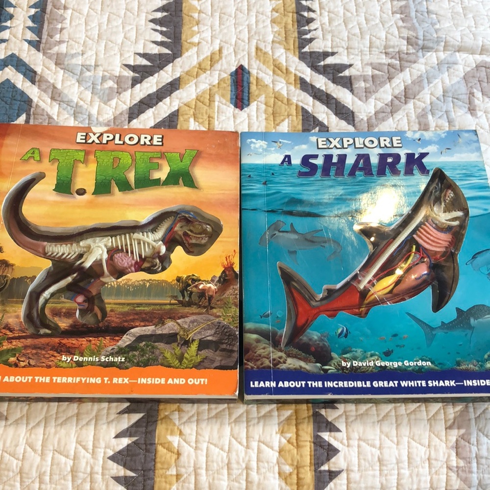 3D Model Discovery Trex and Shark Books